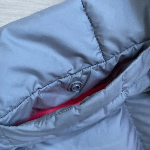 The North Face down girls grey pink lightweight warm jacket